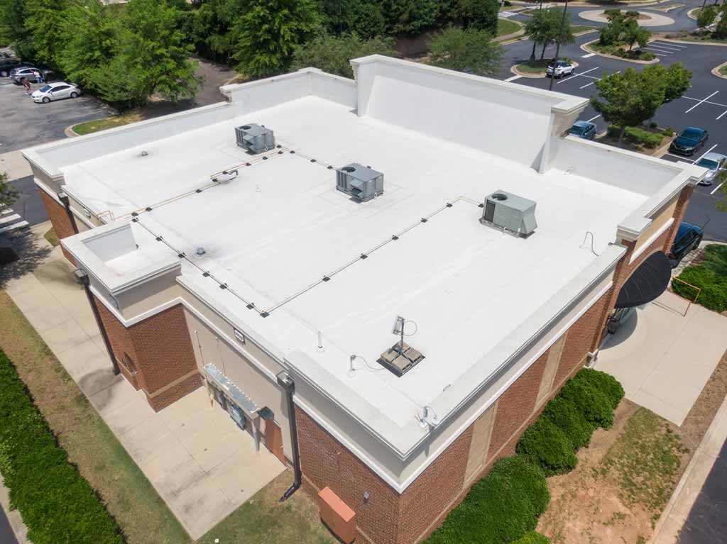 Roof of a small commercial building | Nansemond River Roofing & Siding