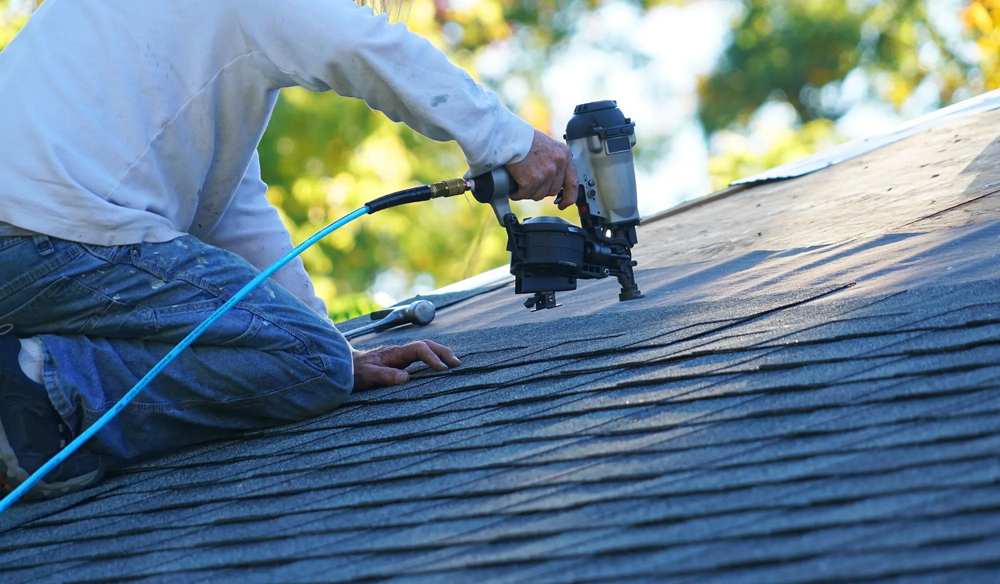 Roofing repair on a residential roof | Nansemond River Roofing & Siding