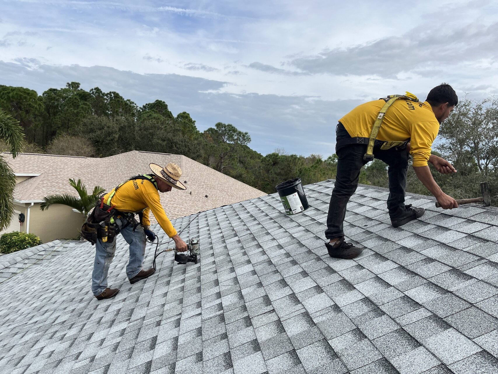 Roofing repair shown in a project photograph | Nansemond River Roofing & Siding